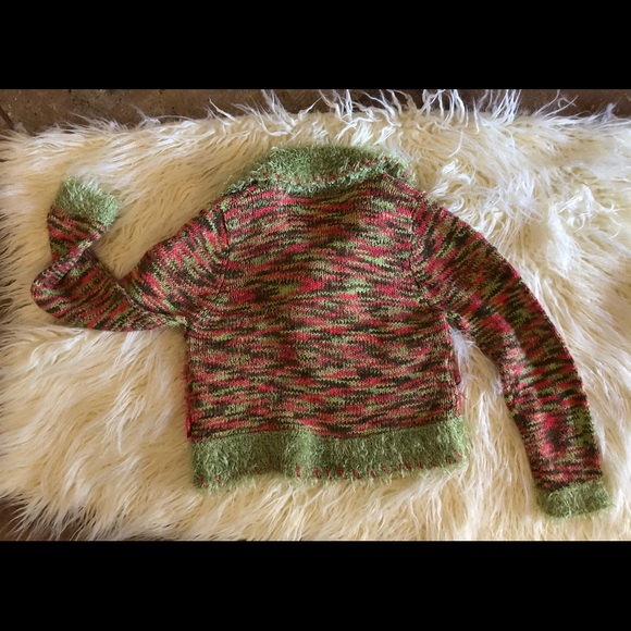 💋Pampolina Jeans bright fuzzy knit cardigan - Picture 6 of 7